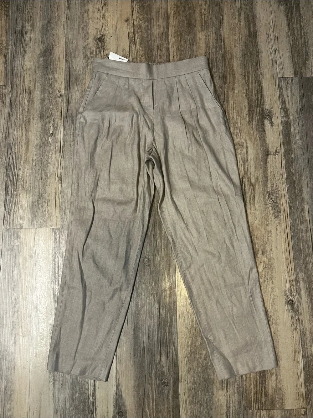 NWT ARITZIA Babaton Cohen Linen Blend Pant Cropped Tan Business Casual Women’s 0